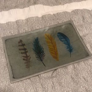 Feather jewelry holder tray